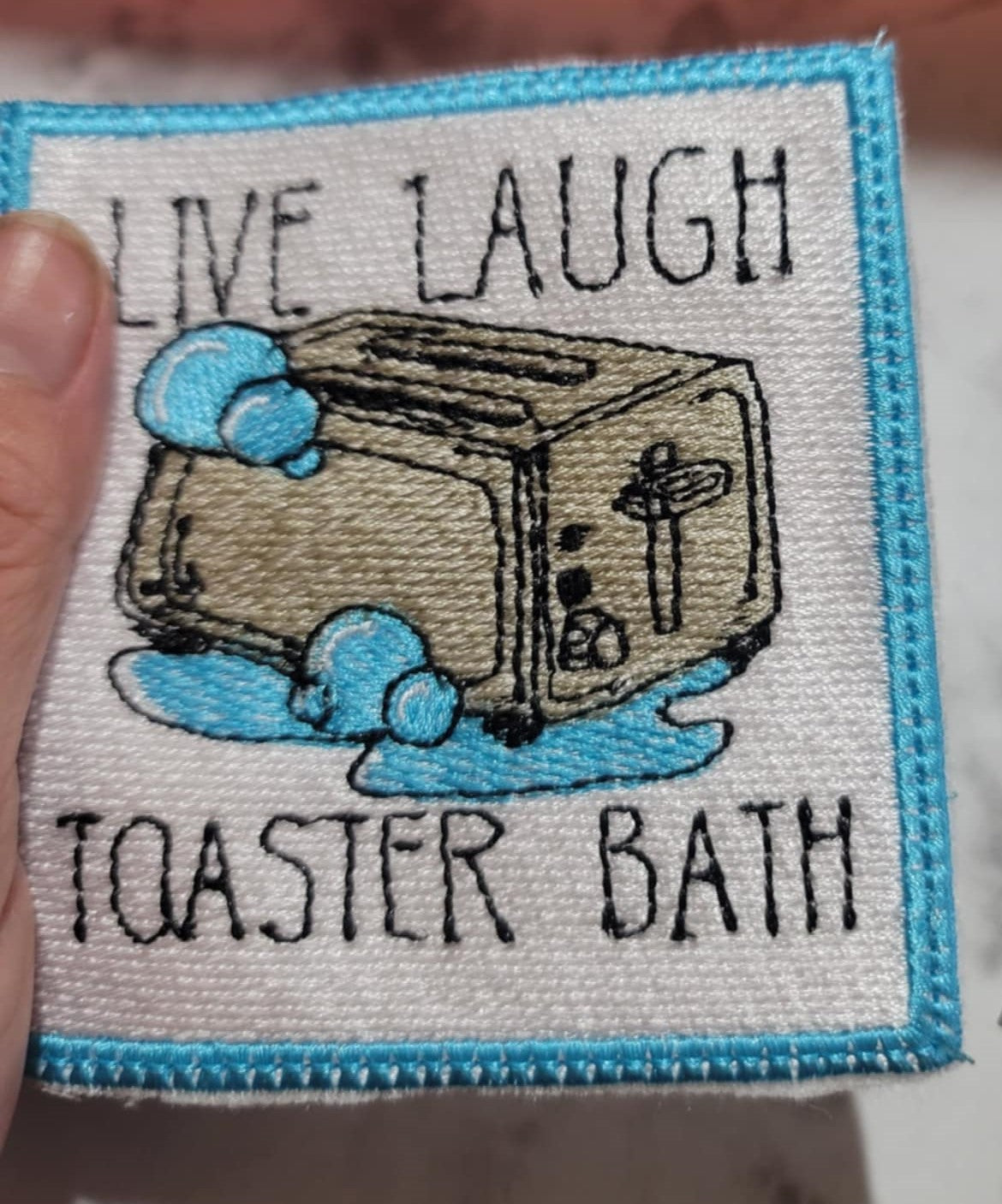 live laugh toaster bath patch