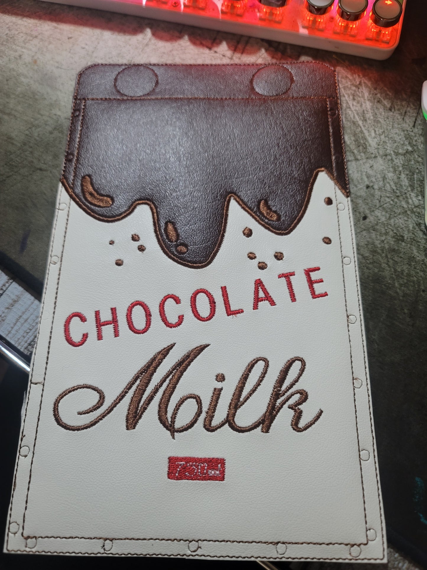 5x7 chocolate milk front panel only