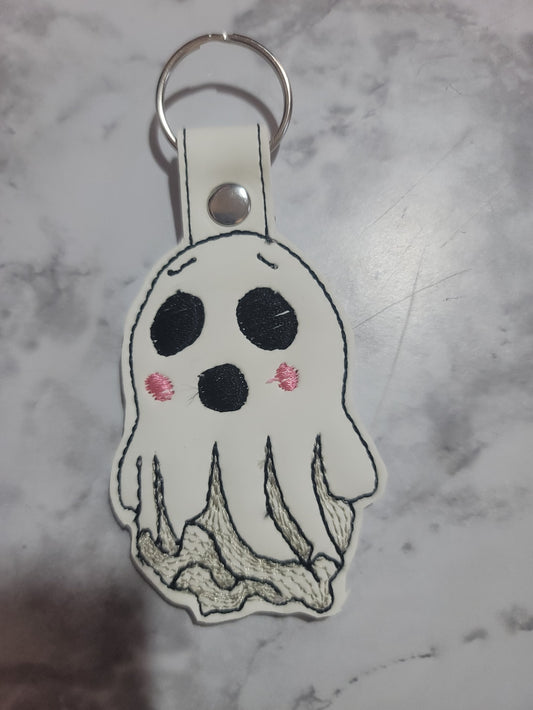 scared ghost key chain
