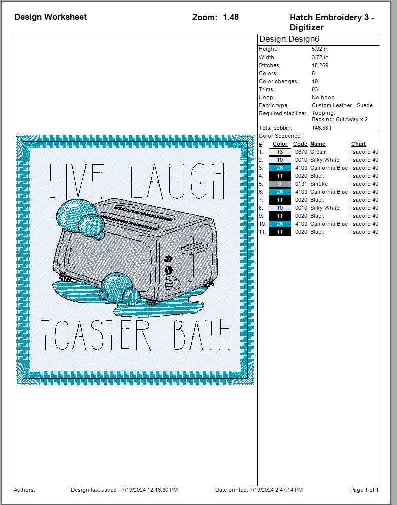 live laugh toaster bath patch