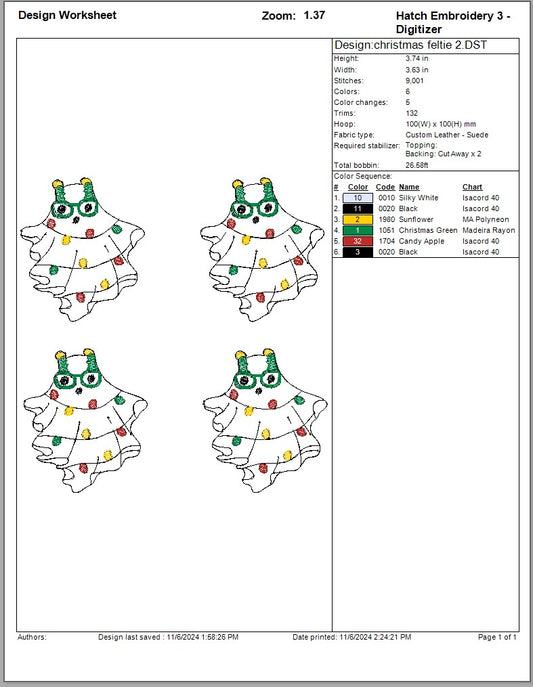 christmas ghost feltie 2